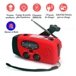 Charger l'image dans la galerie, Radio solaire a manivelle avec lampe d'urgence